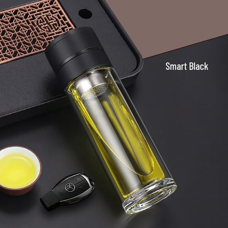 BEANBEANLOVE Double-Layer Glass Tea Infuser Bottle