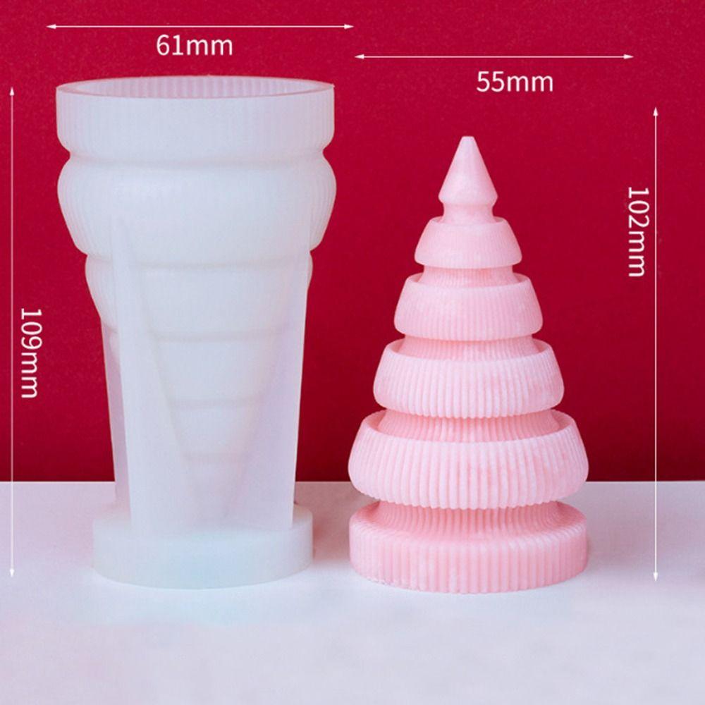 3D Christmas Tree Cake Resin Mold Epoxy Resin Soap Mold Candle Silicone Mold  Handmade