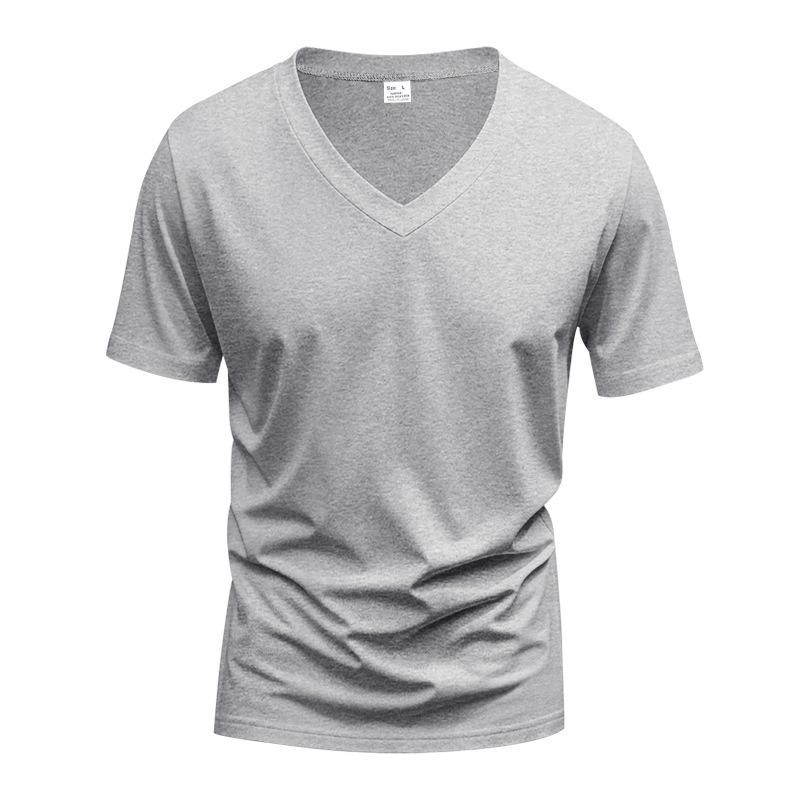 T-shirt Homme Style Américain Col en V Séchage Rapide Respirant Décontracté Sport Manches Courtes Homme