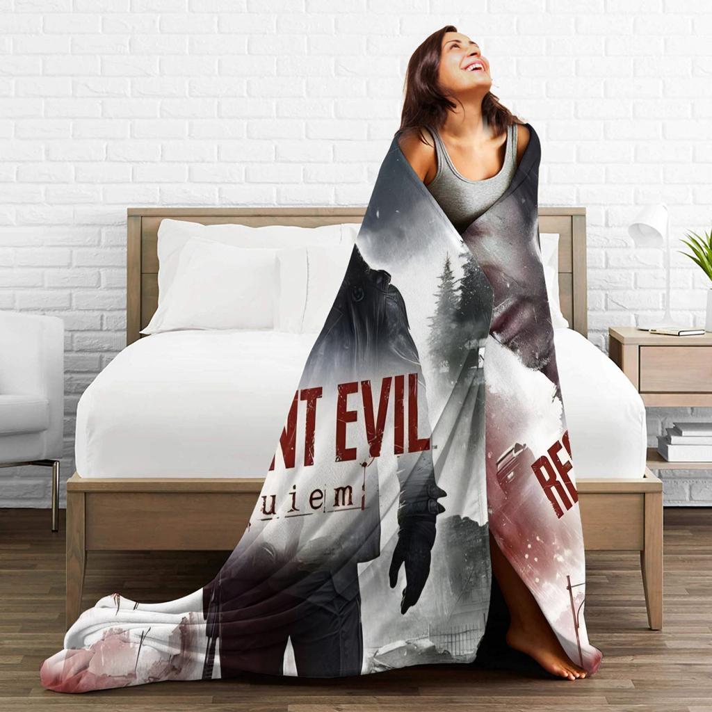 Residents Evils 9  Throw Blanket for Couch Games Soft Fuzzy Plush Blanket 50x60 Inch Multiple Sizes Bedspreads for All Seasons