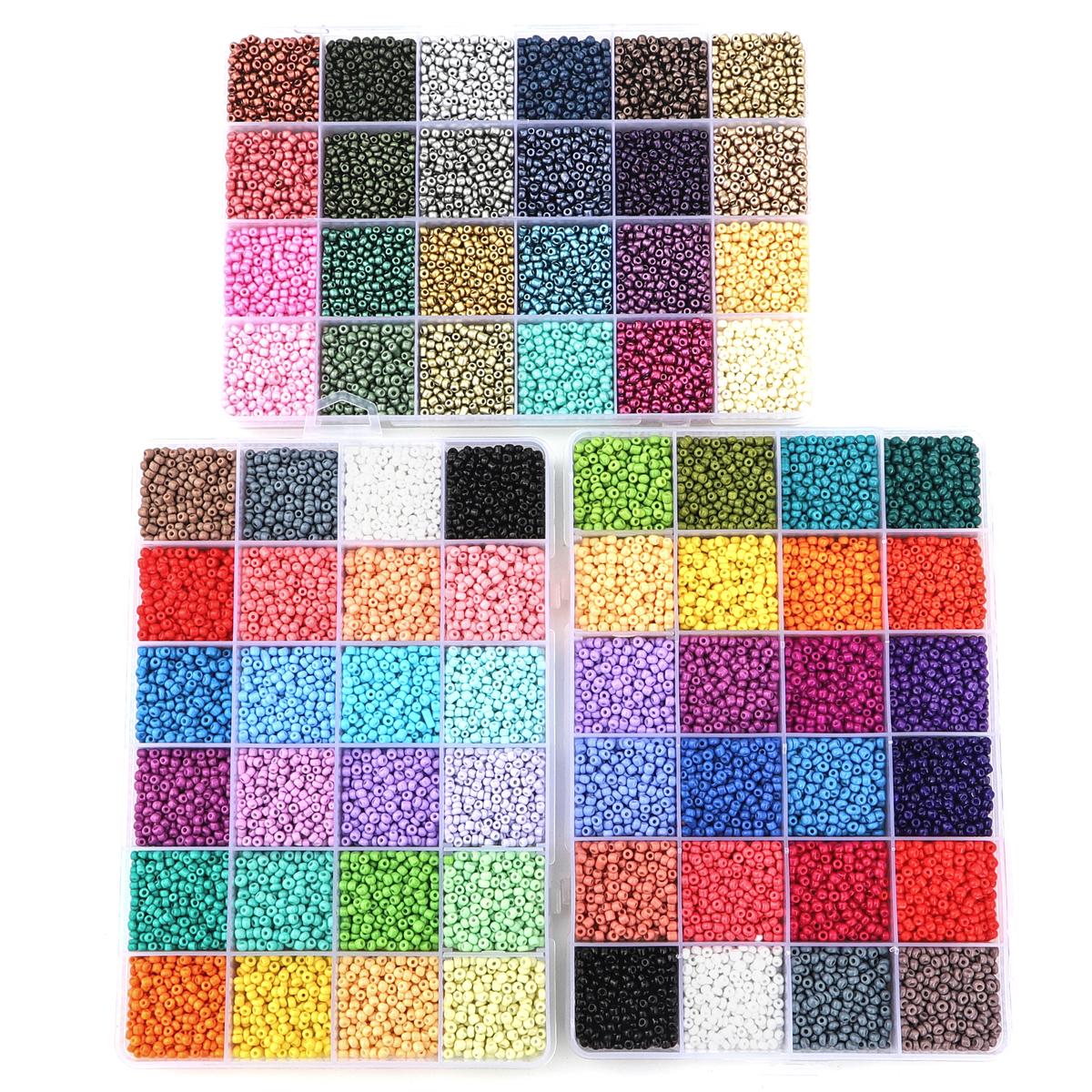 COIRIS Perline di vetro 12/0 circa 24000 pezzi assortimento di 4