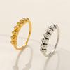 Retro Personality Gold Color Seven Skulls Arrangement Rings for Women Men Halloween Fashion Design Sense Jewelry Accessory Gifts