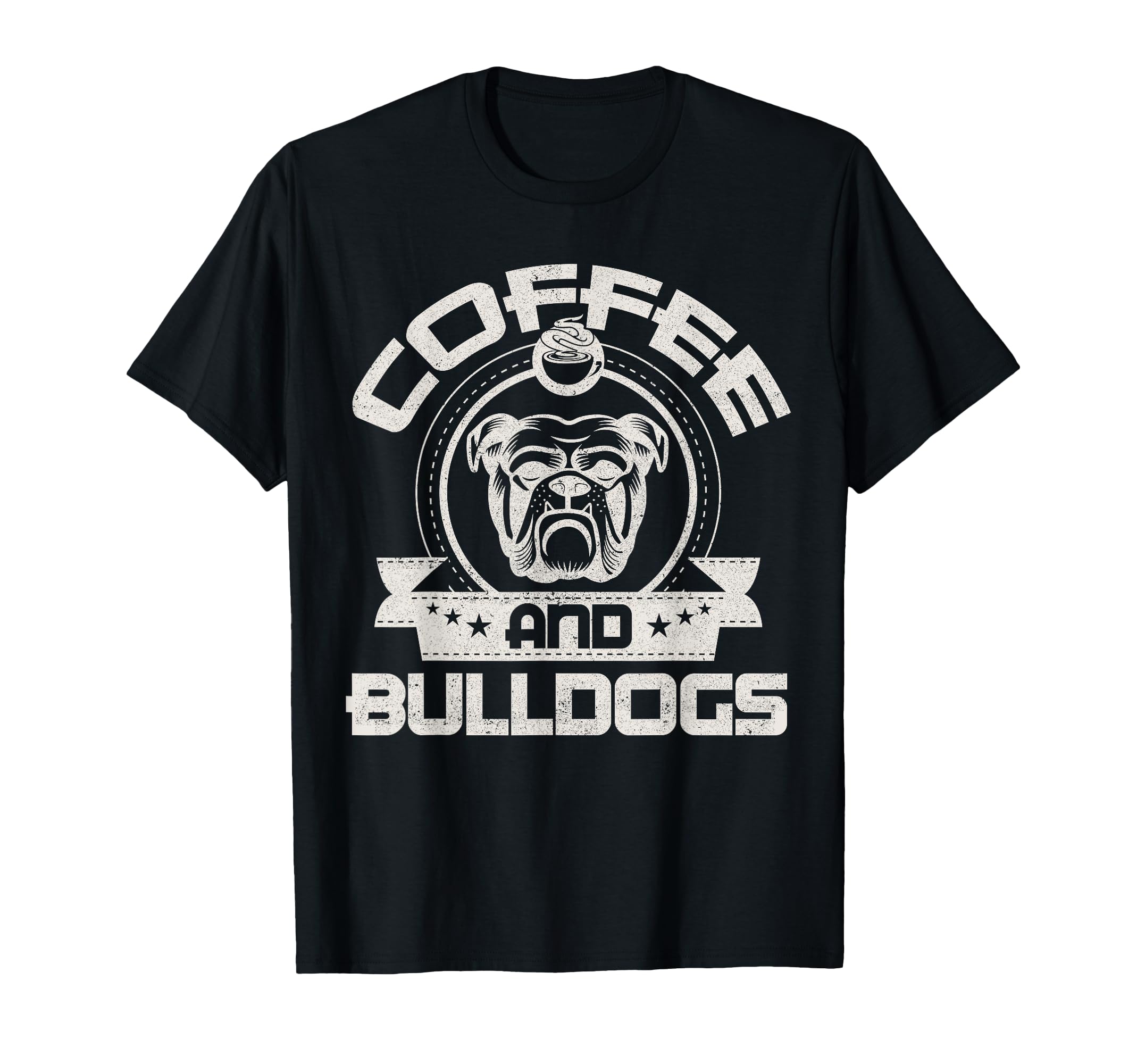 

Coffee and Bulldog Drinking Coffee Pet Dog Owner Lover T-Shirt