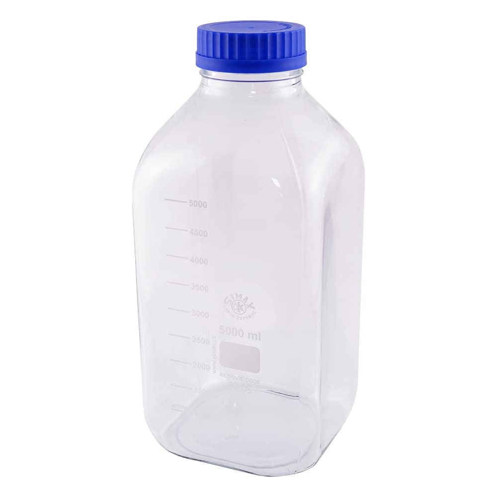 SIMAX Wide Mouth Medium Bottle, Clear, 5000mL /3-6004-04