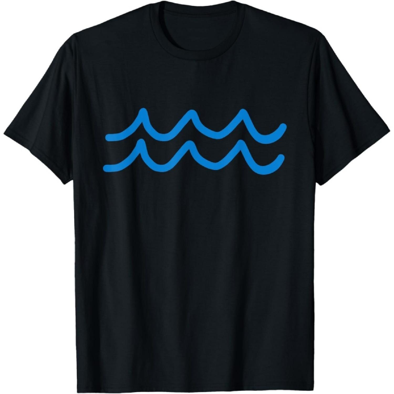 Blue waves T-Shirt XXXXXL чёрный
