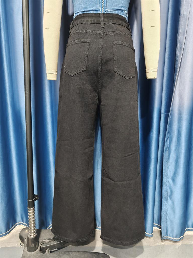 Women's Denim Classic Versatile High Waist Fashionable Trousers