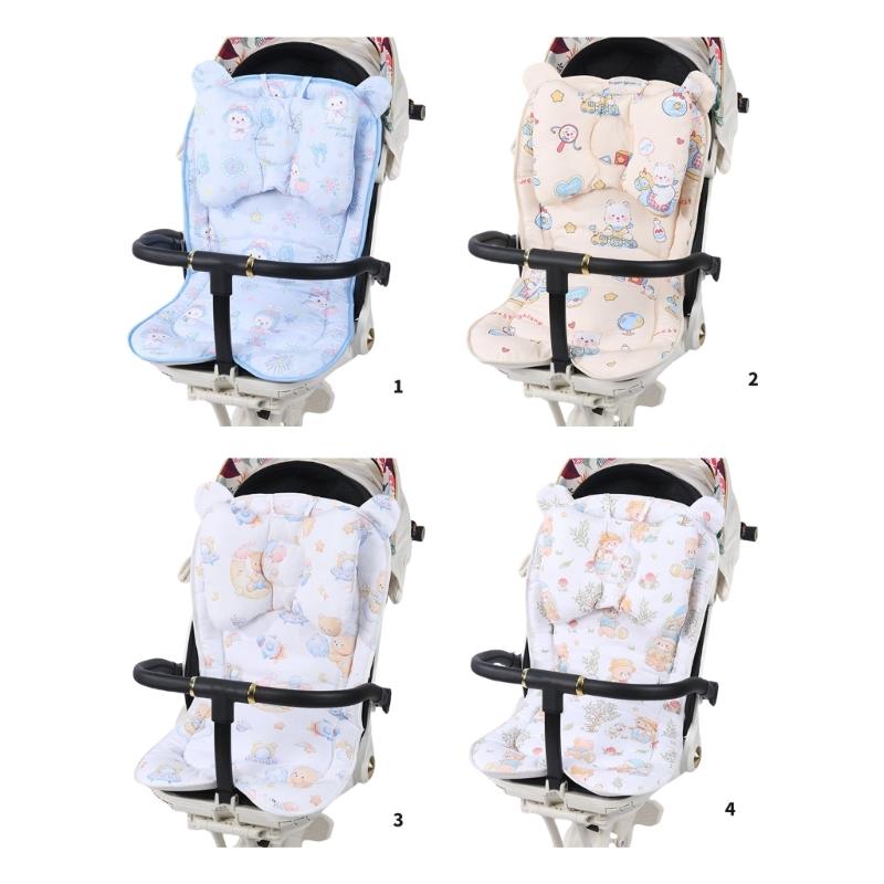 Reversible Infant Strollers Cushion Soft Breathable Pram Liner Thick Sponge Padded Universal For Baby Carriages