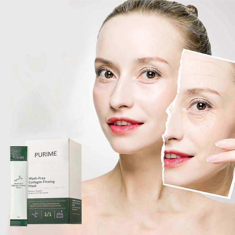 PuriMe Collagen Good Night Gel Mask 80ml, No-Wash Hydrating Moisturizing Cleansing Mask for Overnight Brightening