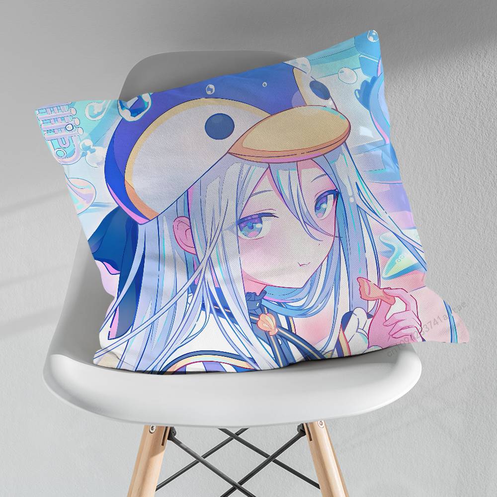 Anime Project Game SSEKAI Various Sizes Square Pillow Case For Car Home Bedchamber Decor Birthday Gift