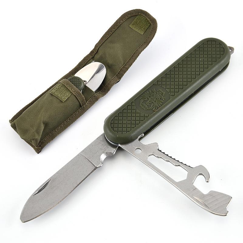 Stainless steel portable cutlery set with spoon, fork and knife, lightweight portable travel cutlery for outdoor camping trips