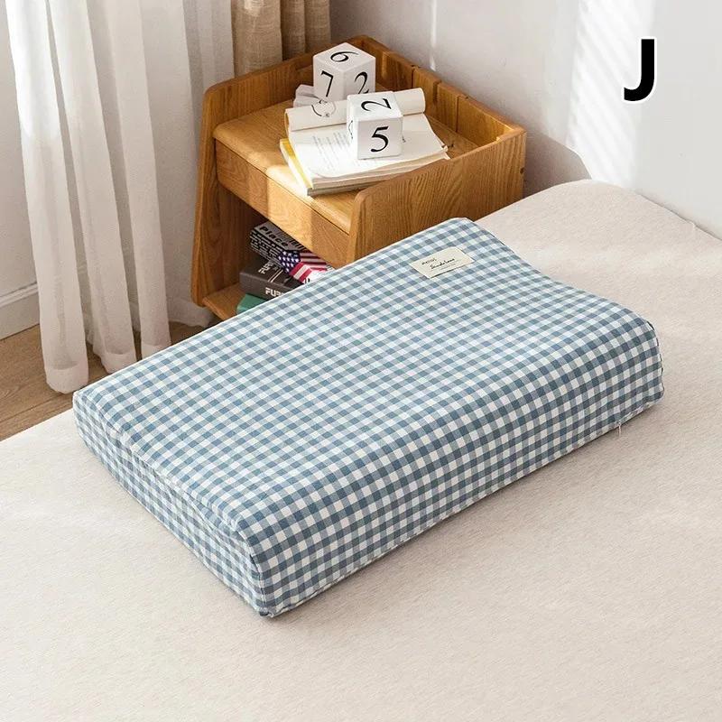 Federa in Cotone e Lattice 30x50cm Per Casa Camera da Letto Sonno Lavabile Copricuscino Memory
