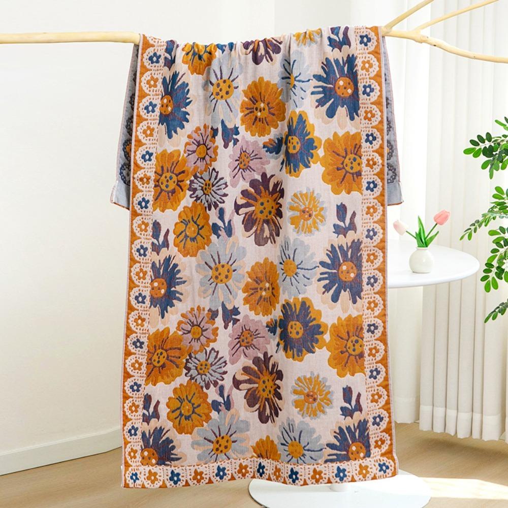 Multi Layer Cotton Gauze Bath Towel Absorbent Baby Blanket Household Beach Towel  Swimming
