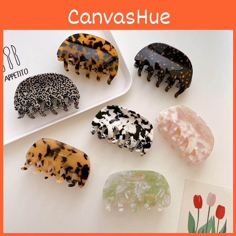 Large Oval 8cm Cow Pattern Hair Claw Clip For Women Stylish Retro Design