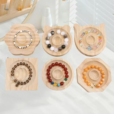 Solid Wood Jewelry Display Plate, Jewelry Design Plate, Wenwan Beaded Handmade DIY Material Bracelet, Bead Bracelet Tray.