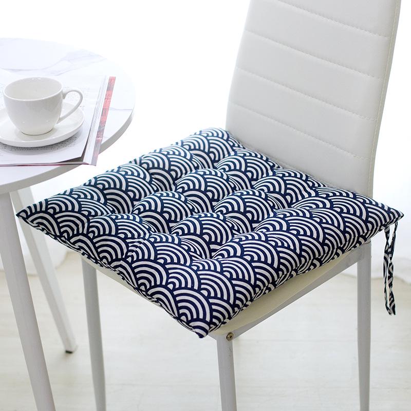 18 Patterns Square Cushion With Strap Not Deformed Tatami Mats Sofa Back Cushion Thick Classroom Seat Pads Stool Chair Cushion