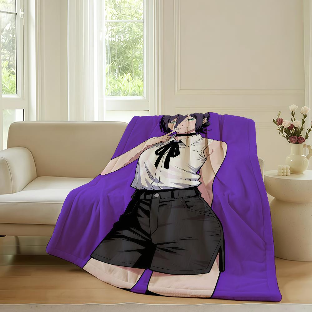 

Anime C-Chainsaw M-Man R-Reze A-Arc Blanket For Sofa Office Bed Plane Travel Sleep Read Relax Camping Soft And Warm 30x40in
