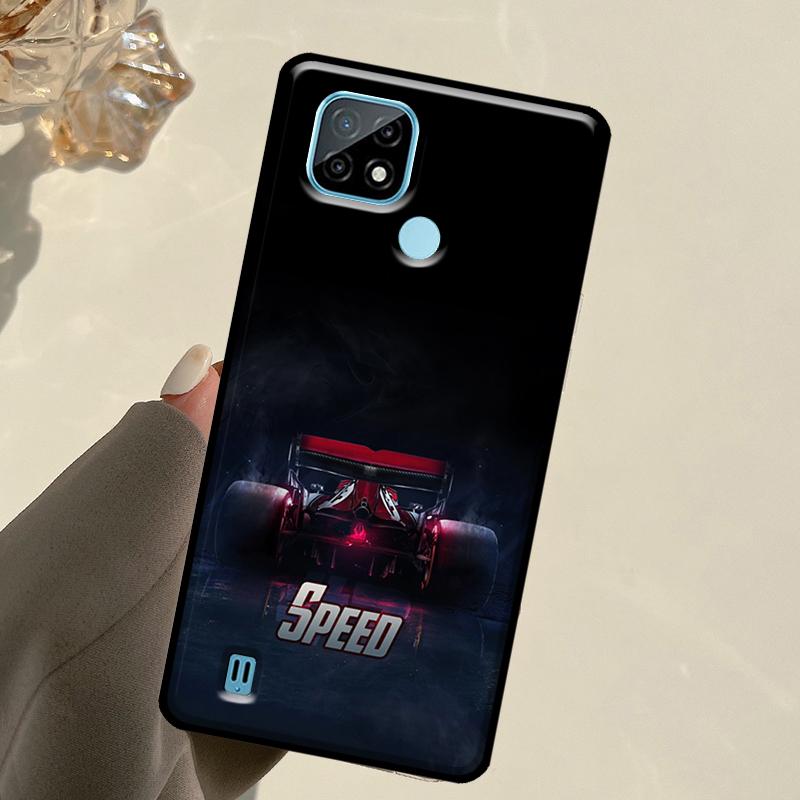 Boy Racer Car For Realme C55 C51 C21Y C25S C75 C67 C61 C53 13 12 10 11 14 Pro Plus GT 6T 6 5 GT7 Pro Case