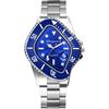 Men's Analog Waterproof Watch Stainless Steel Band Simple Stylish Silver Accessory