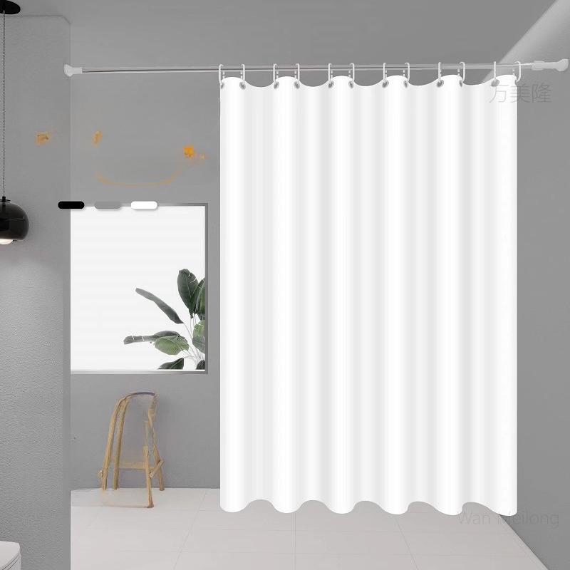 Transparent Waterproof Shower Curtain Bathroom Translucent Partition Curtain Easy Clean Wipe Mildew Proof Curtains with Hooks