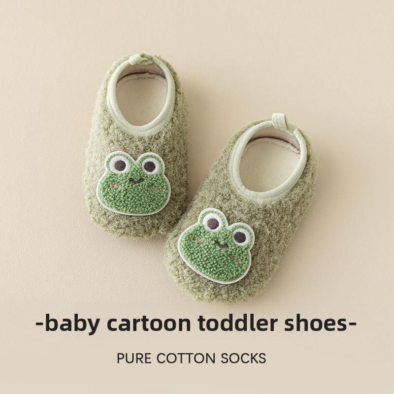 Newborn Baby Warm Floor Socks Non-Slip Soft Sole Toddler Shoes Thickened for Spring Autumn Winter