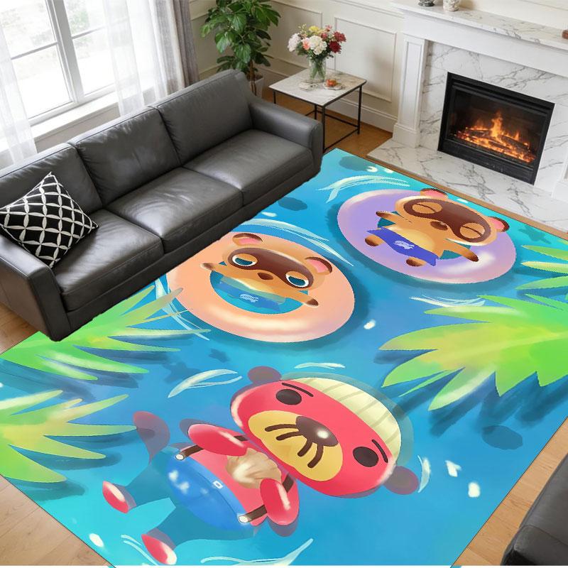 Crystal Velvet Rug Soft Non Slip Indoor Floor Mat Home DecorAnimal Crossing