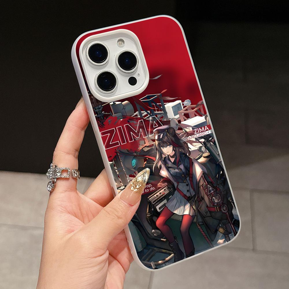 

Arknights Zima Jelly Double layer White Mobile Phone Case for iPhone 17 16 15 14 13 12 11 Air Pro Max Plus Protective iPhone 16 Pro