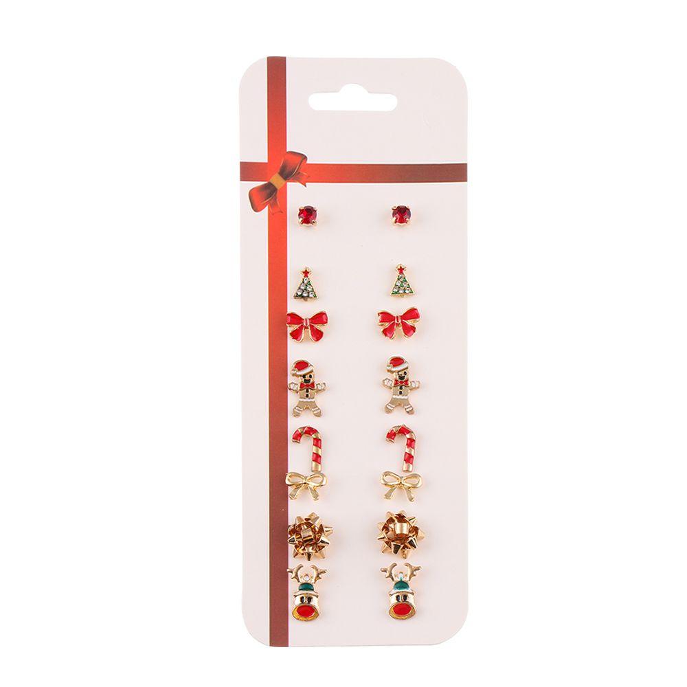 Jewelry Accessories Stocking Snowflakes Drop Dangle Christmas Earrings Set Ear Pendants Ear Studs