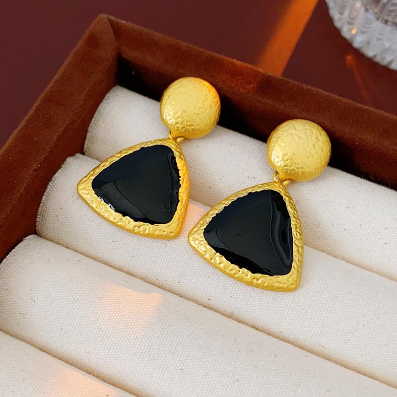 Pre-owned Vintage Retro Diamond-Encrusted Round Necklace & Clavicle Chain Set