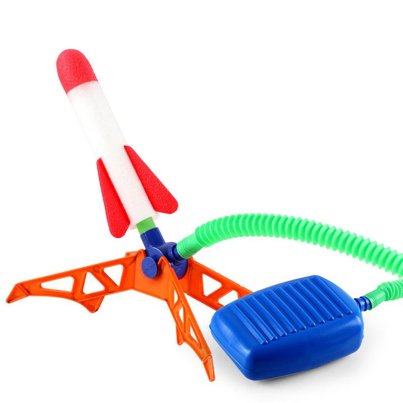 Kinder Raketenwerfer Trittpumpe Kraft Luftdruck Stomp Outdoor Familienspiele Himmelsrakete Geburtstagsgeschenke Sportspielzeug Für Kinder