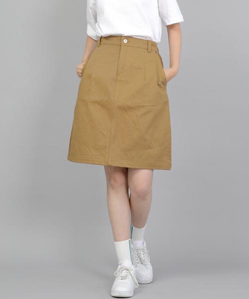 Seinteukeulu Wide Dome Half Band Midi Skirt Wdm-1305 Camel