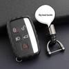 Carbon Fiber Silicone Key Case Cover for Land Rover Models: Range Rover Sport, Velar, Evoque, Discovery 4, Discovery Sport.