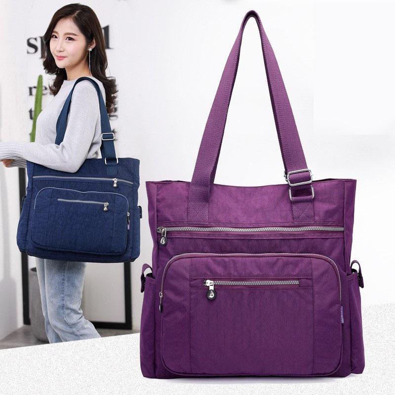 Fashion casual women's handbag new double shoulder single shoulder women's nylon lightweight luggage bag