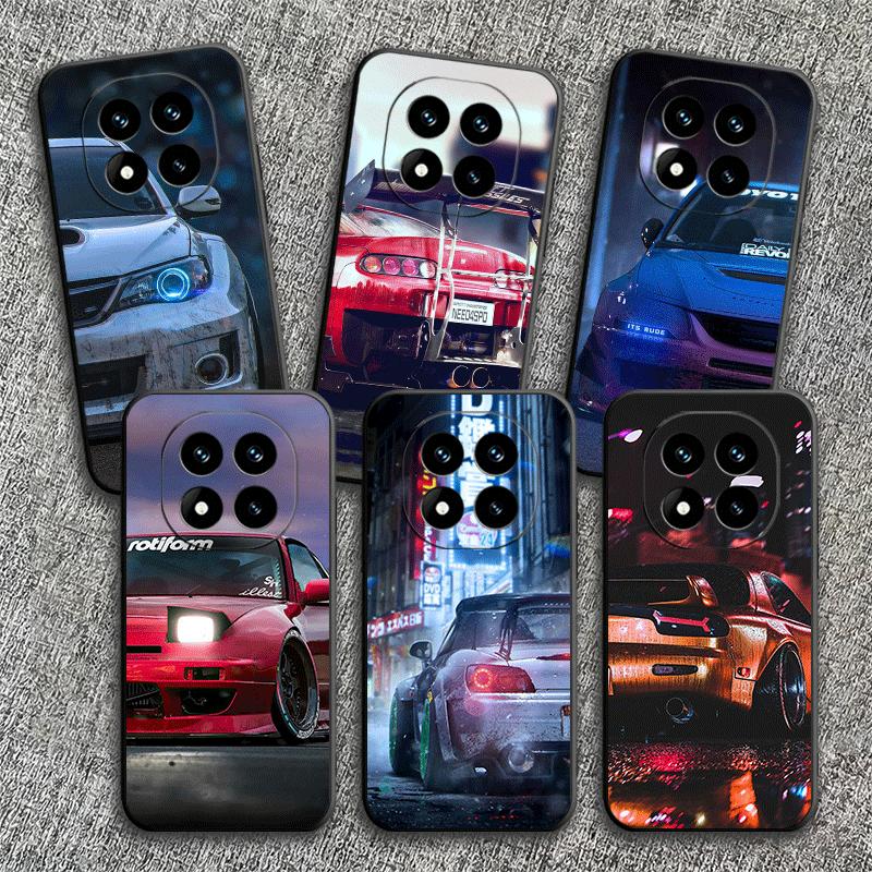 Japan JDM Sports Cars Theme Soft Phone Case for Xiaomi Redmi Note 12 13 14 15 Pro Plus 11 12S 11S 11T 10 4G Black Cover Back She