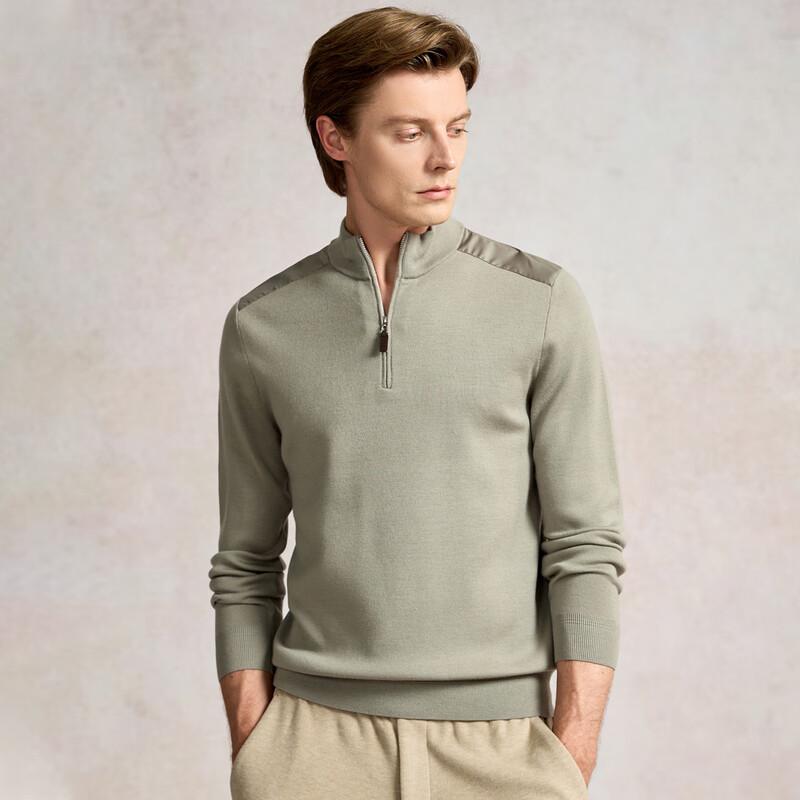 ROTECS Men's Thick Half-Zip Wool Blend Sweater