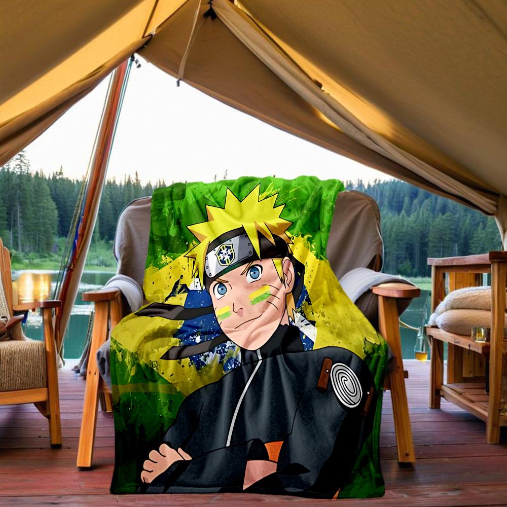 1pc Narutos Dynamic Pose Outdoor Blanket, Soft And Comfortable Blanket, Casual Warm, Camping Travel Blanket, Birthday Gift. M7140145