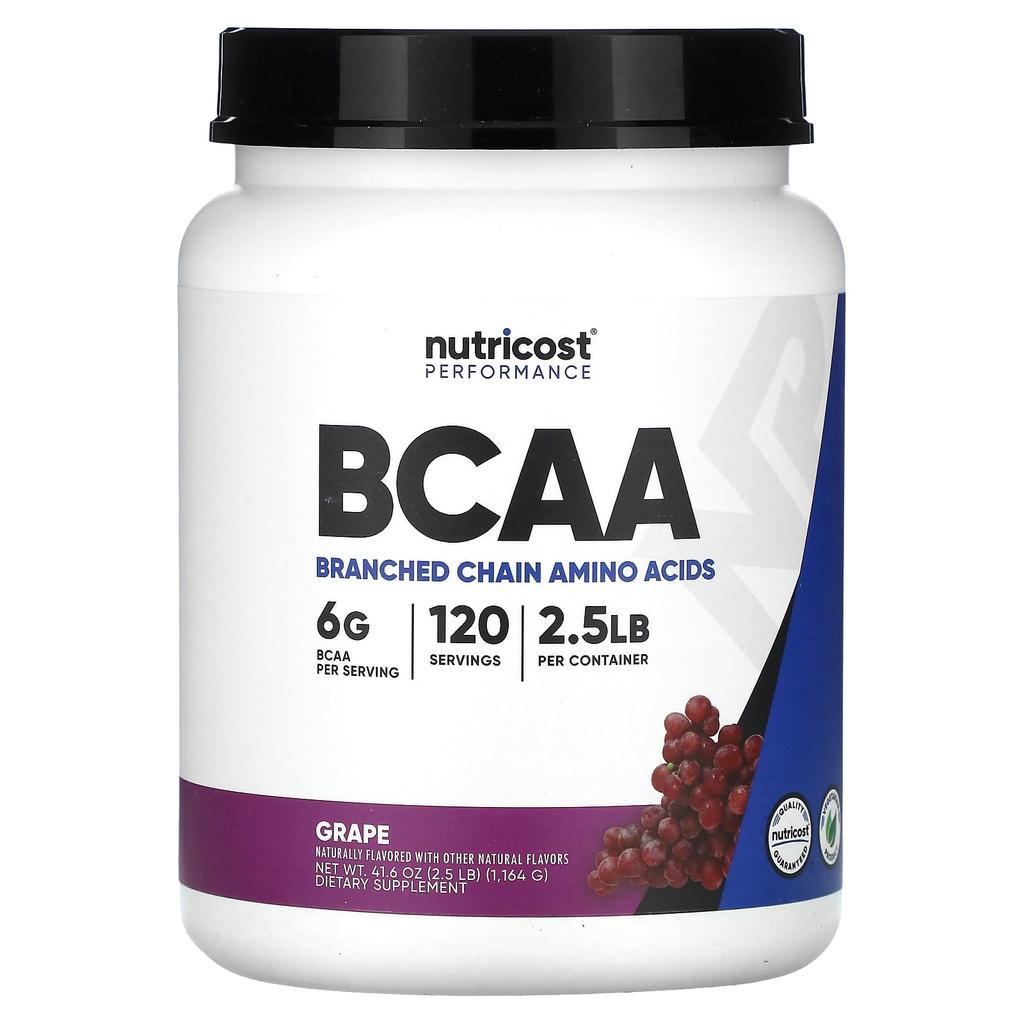 Nutricost Athletic Performance, BCAA, Grape Flavor, 2.5 Lb (1,164 G)