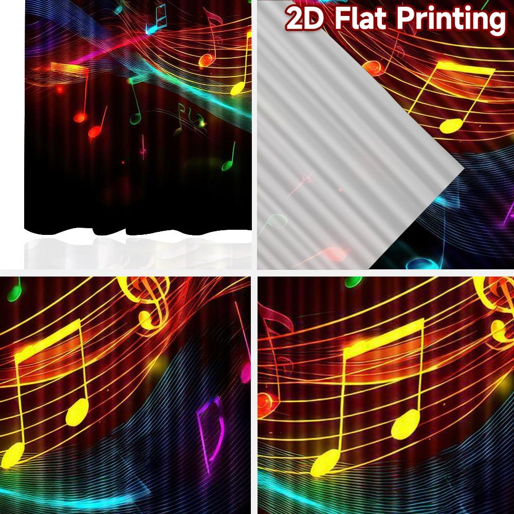 2D flat Photography Backdrop Popular Party Party Backdrop Colorful Music Notes 100% Polyester Birthday Party for Suitable