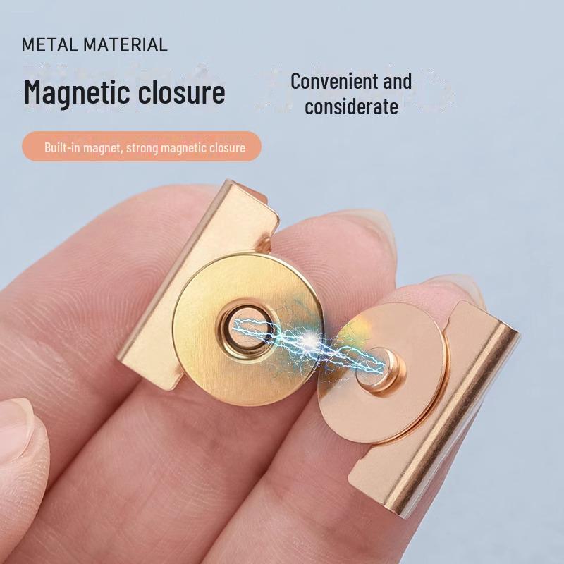 Durable Magnetic Metal Buckle for Bags: No-Sew Fix, Leather & Cloth Compatibility, Hidden Magnetic Button