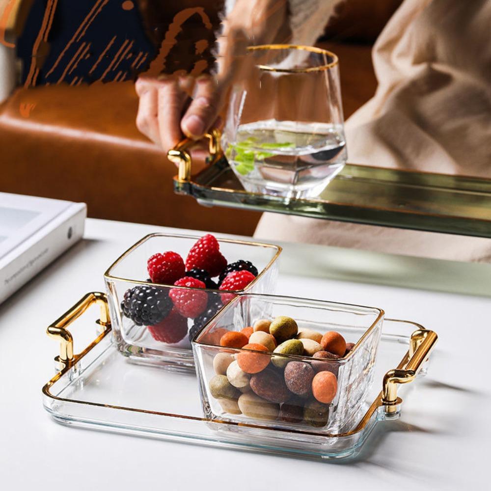 Rectangle Fruit Dessert Snack Plate Multipurpose Candy Storage Tray  Living Room