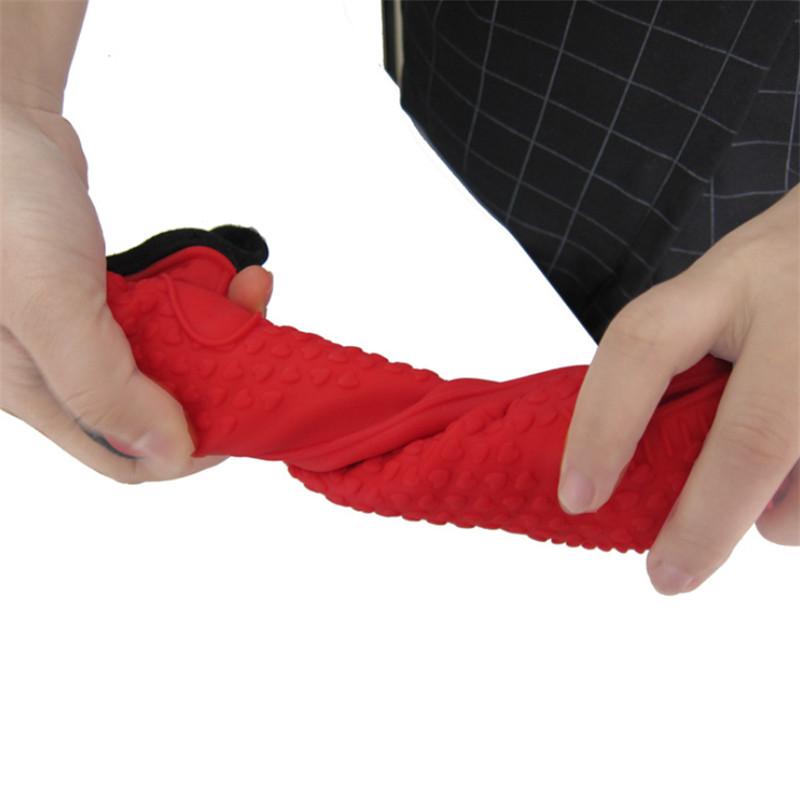 1Pc Heat Resistant Kitchen Glove Barbecue Grilling Glove Silicone BBQ Grill Oven Mitt Pot Holder Cooking Tool