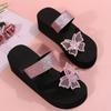 OV Kvinner Jenter Pearl Flat Bohemian Style Casual Sandaler Strandsko Kiler Tøfler