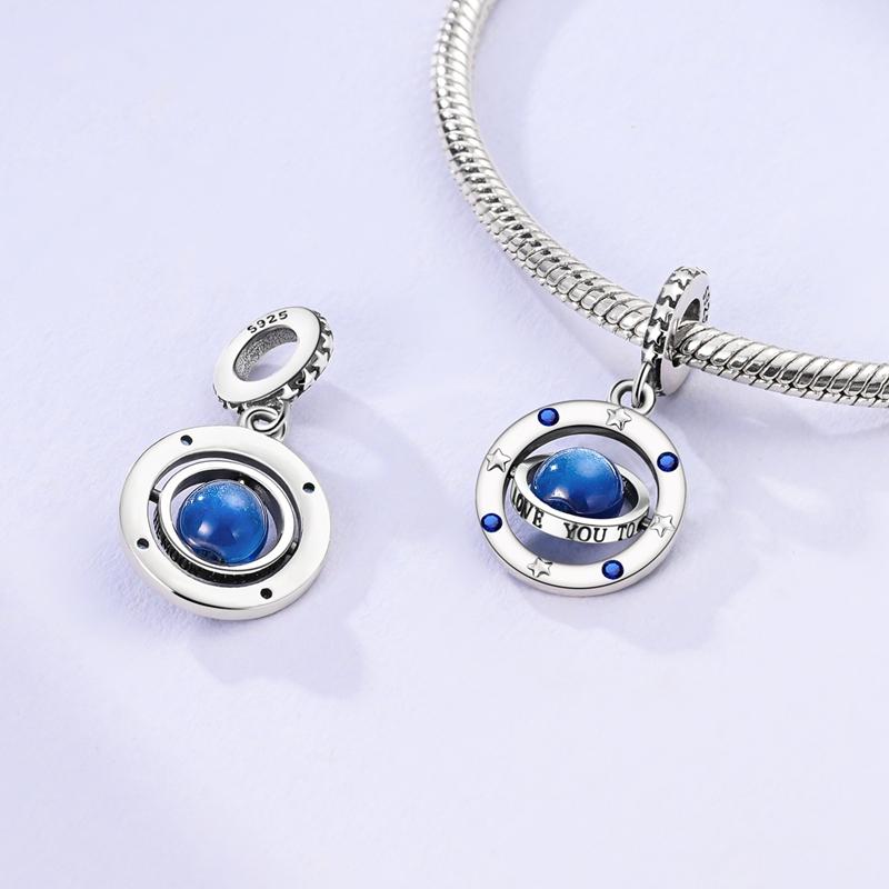 New Charms Plat Copper Blue Luminous Firefly Cat Dog Insect Star Charm Beads Fit Original Bracelet Diy Ladie Jewelry Pendant