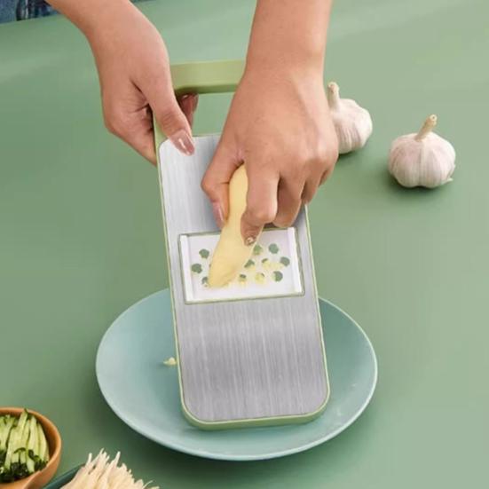 Vegetable Chopper Wave Cutter Chipper Stainless Steel Mandoline Slicer with Food-Grade Blades Hand Guard Kitchen Tools for Julienne Dicing