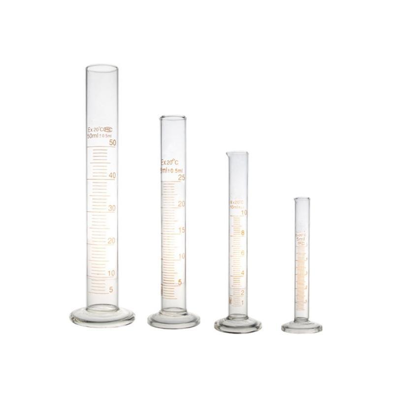 Glass Measuring Cylinder with Smooth Spout Graduated Measuring Cylinder for Lab