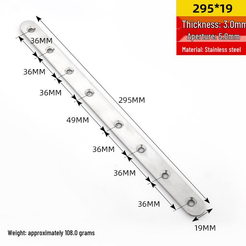 Stainless Steel 90° Right Angle Bracket for Furniture and Shelf Support
