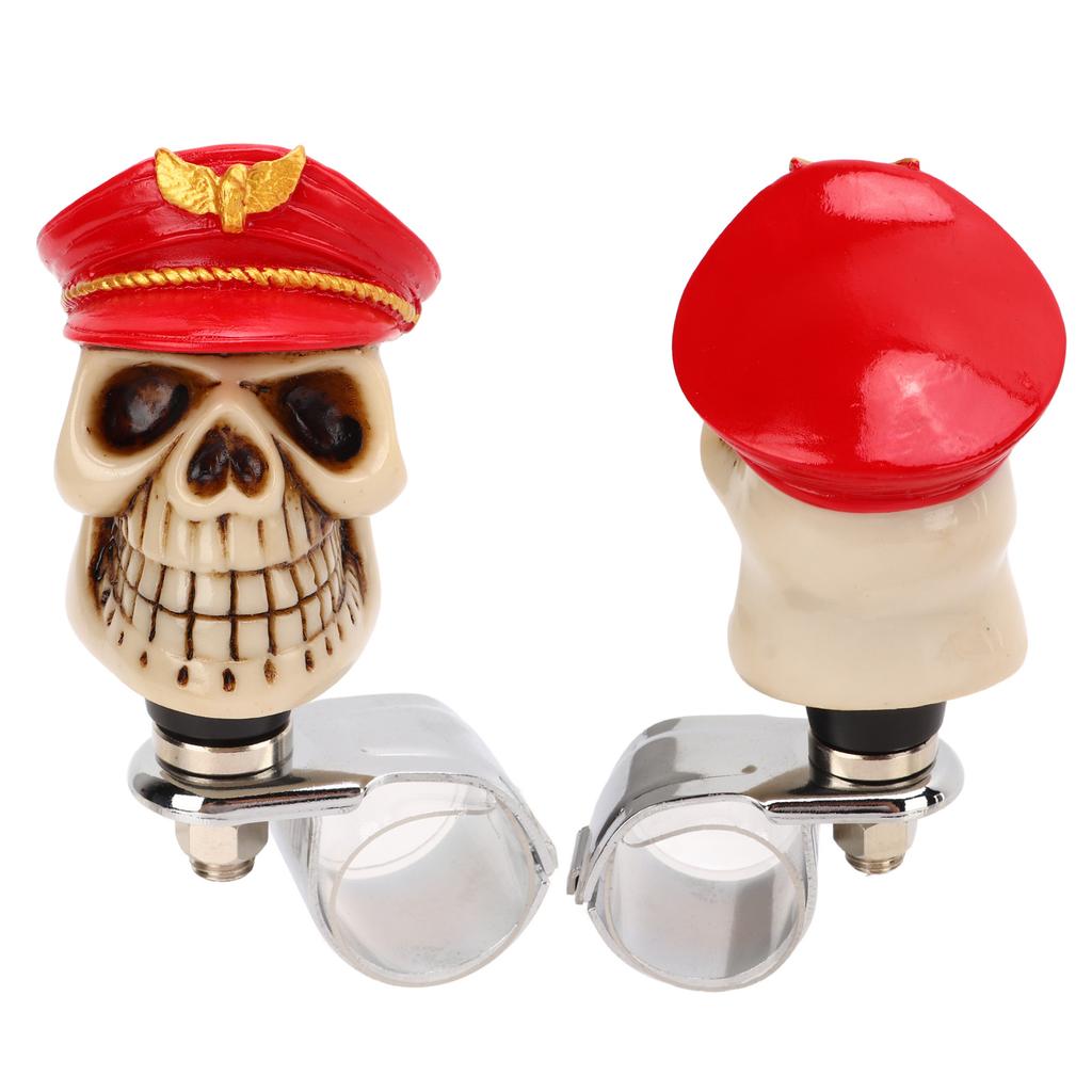 Skull Shape Stee  Wheel   3cm Diameter Metal Resin Turn Knob   for Cars Trucks Tractors Boats