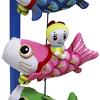 Osaka Choseido May Doll Koi Nobori Indoor Hanging Compact Personalized Wooden Tag Included Doraemon Koi Nobori (Carp Streamer) Decoration, Mini, (Sent