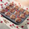12Pcs Muffin Cake Mold Carbon Steel Fireproof Non-Stick Cake Cookie Maker Practical Easy Surface DIY Kitchen Accessory