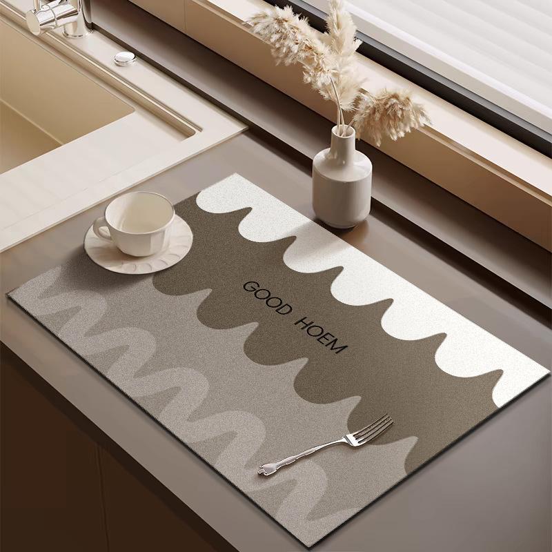 Melard Style Drain Pad Coffee Machine Special Water Absorbing Countertop Insulation Cup Kitchen Drainage Pads Home Decoration