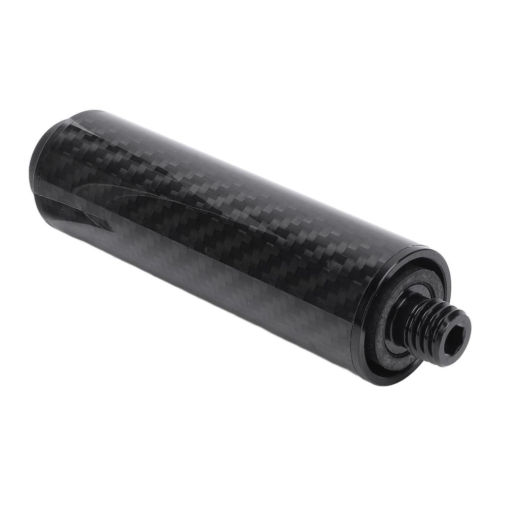 Billiard Pool Cue Extender 4 Inch Carbon Fiber Pool Cue Extension Stick with Rubber Rear Plug for Billiard Accessories